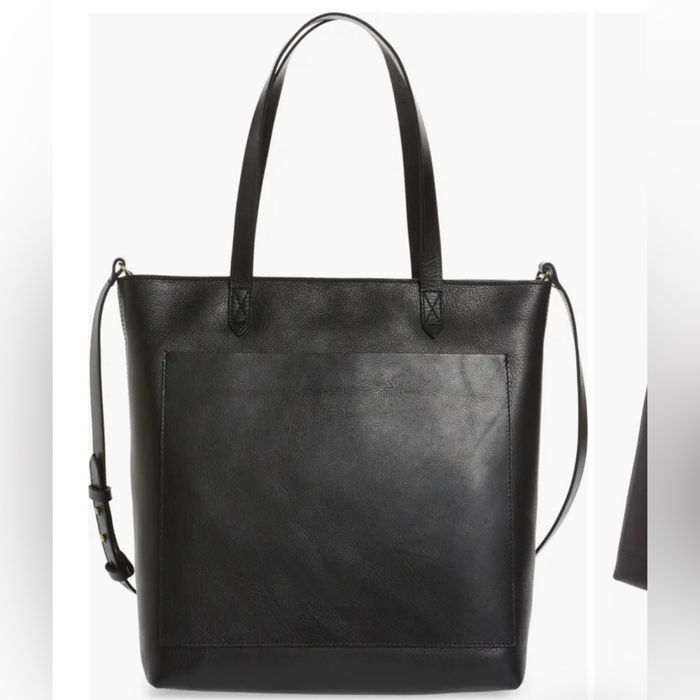 NWT Madewell Black The Zip-Top Medium Transport Tote